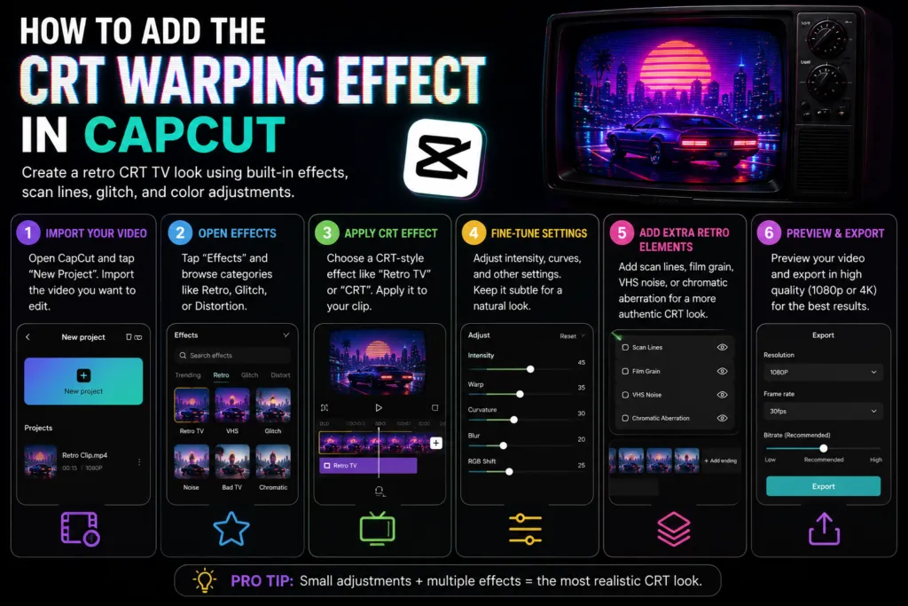 How to Add the CRT Warping Effect in CapCut