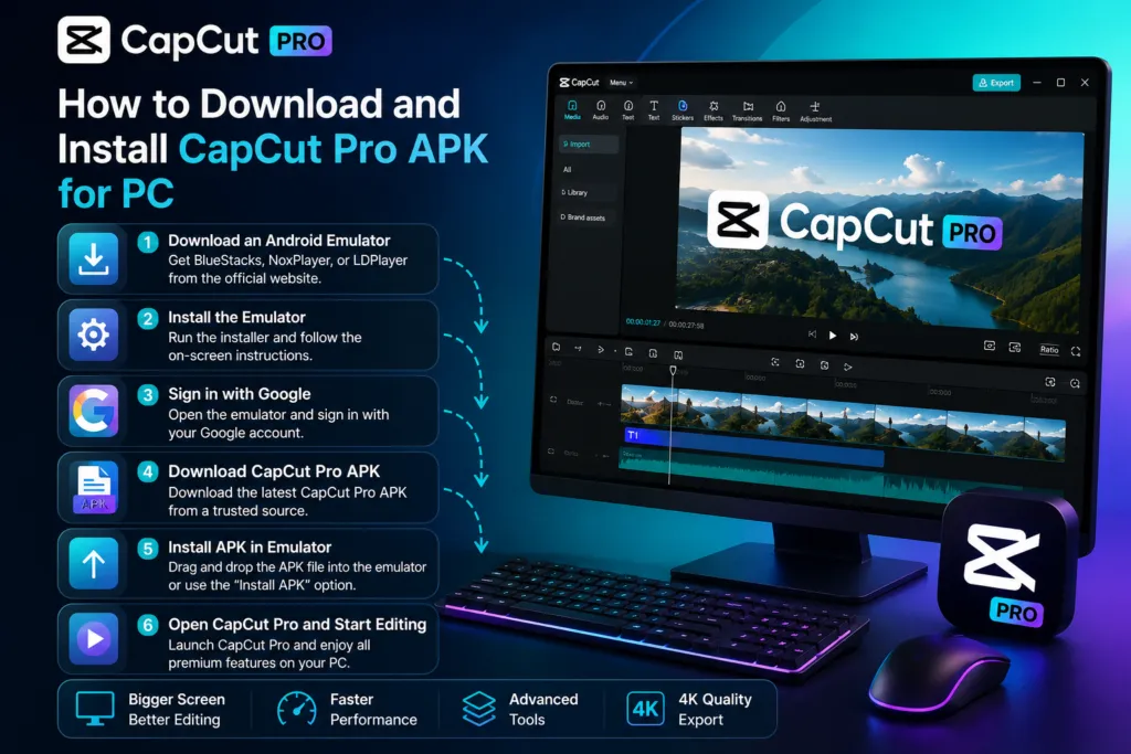 How to Download and Install CapCut Pro APK for PC