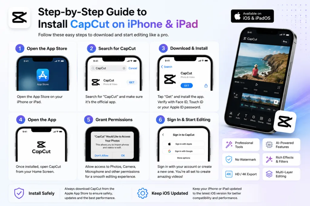 Step-by-Step Guide to Install CapCut on iPhone and iPad